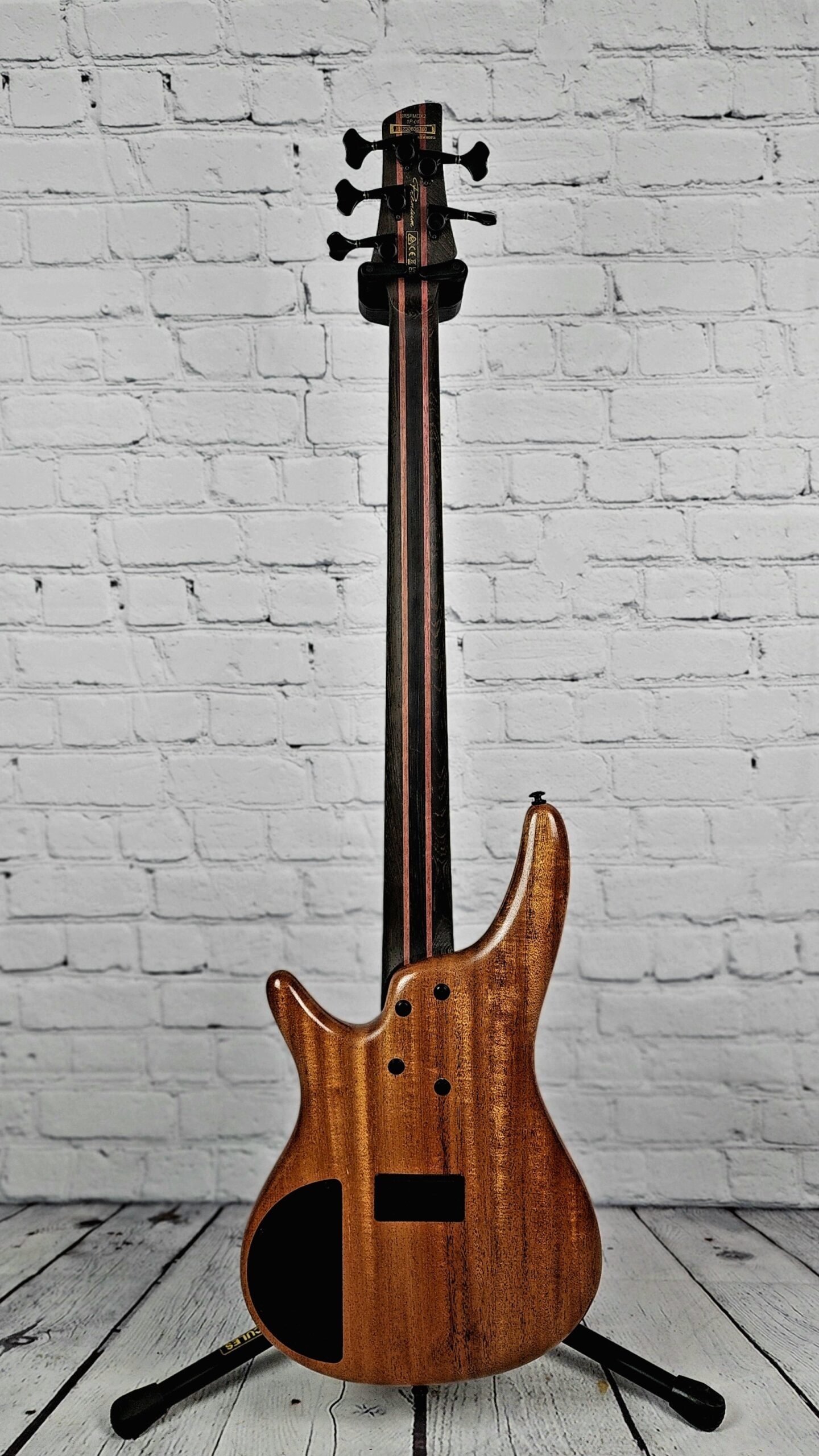 Ibanez Premium SR5FMDX2 NTL 5 String Bass Guitar Natural Low Gloss - Image 7