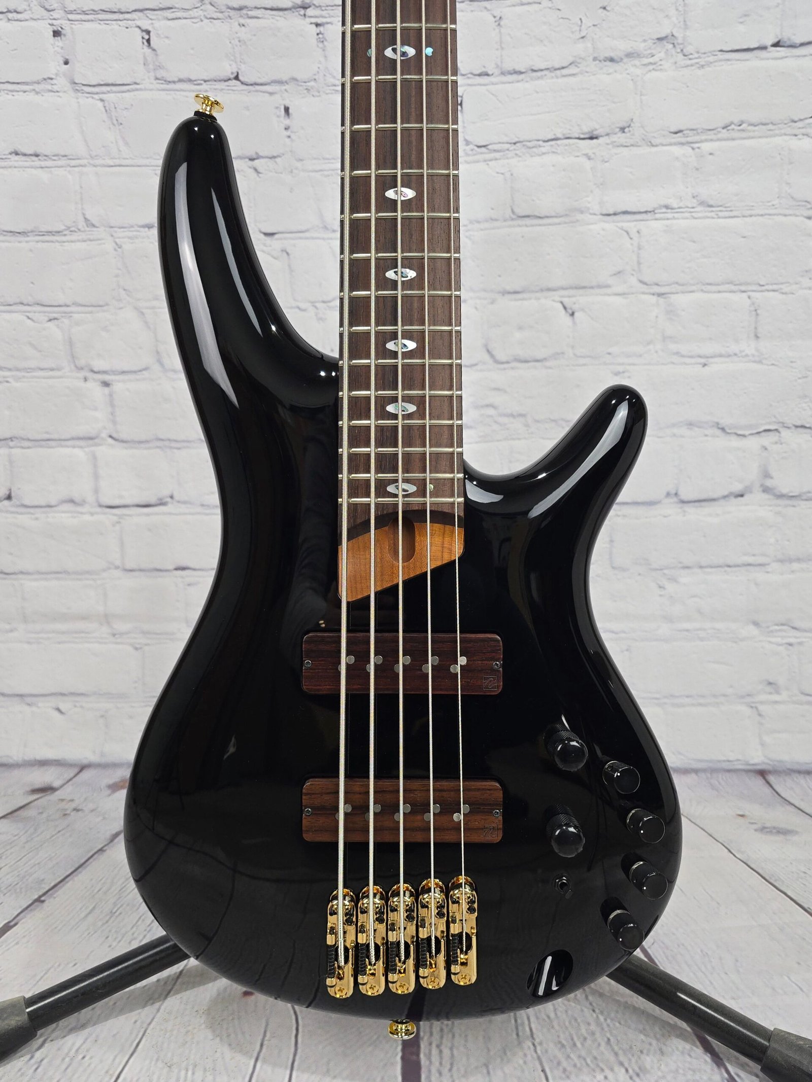 Ibanez Prestige SR3505 BK 5 String Bass Gloss Black - Image 2