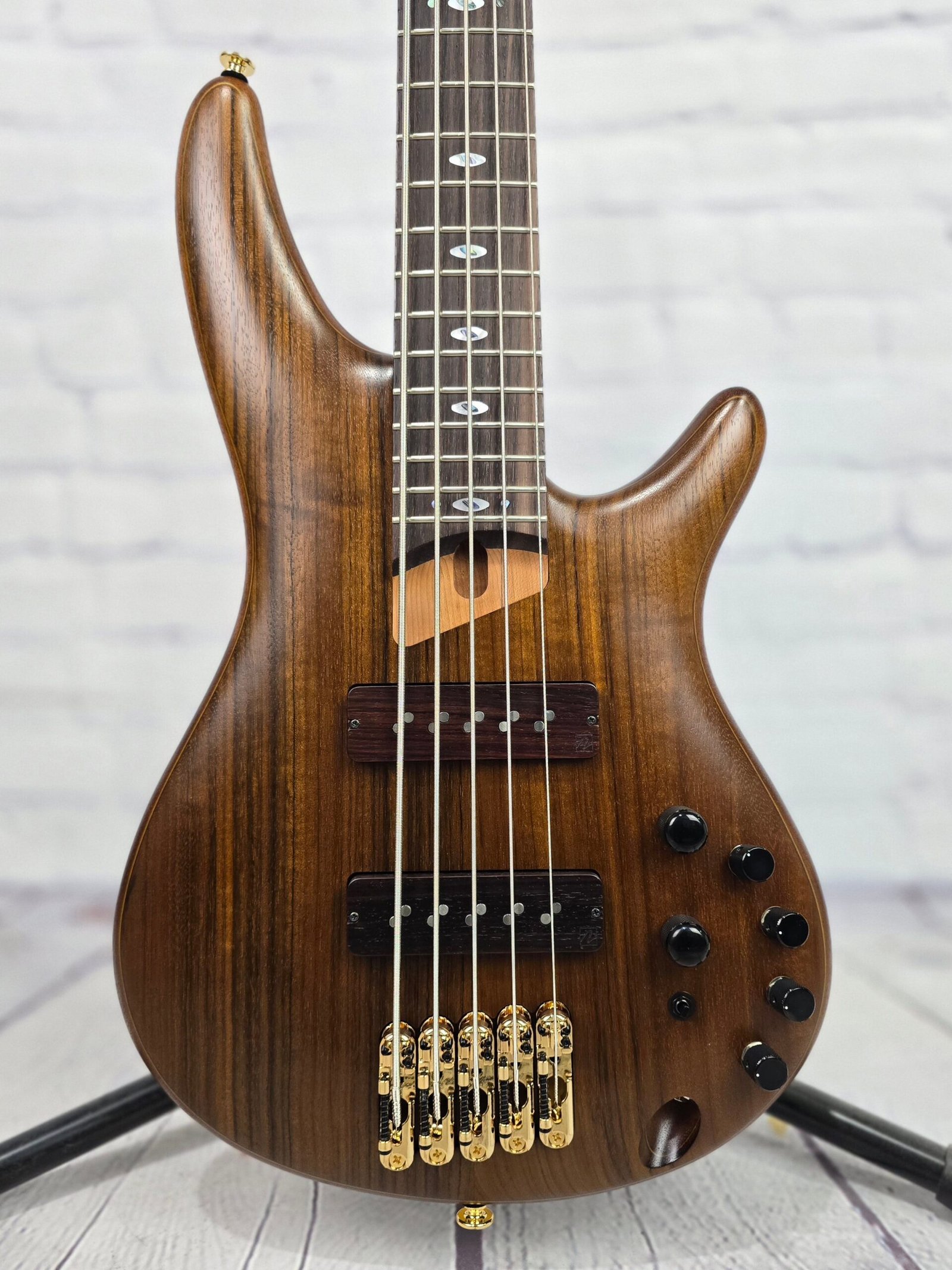 Ibanez Prestige SR5505 MHF 5 String Bass Mocha Flat - Image 2