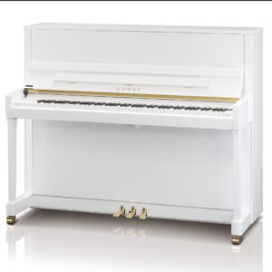 K-300 | 48" Upright Piano | Polished Snow White | New