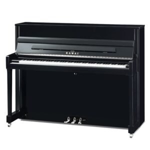Kawai 45" K-200 Upright Piano | Ebony Polish/Nickel Hardware | New